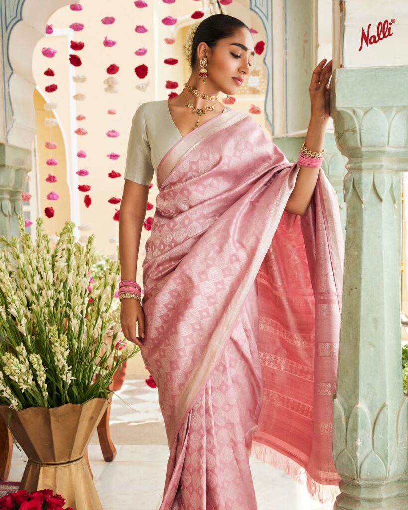 Nalli Silks 𝗛𝗮𝗻𝗱𝗹𝗼𝗼𝗺 𝗕𝗮𝗻𝗮𝗿𝗮𝘀𝗶 𝗞𝗮𝘁𝗮𝗻 𝗦𝗮𝗿𝗲𝗲 𝗳𝗿𝗼𝗺 𝗦𝗵𝗿𝗶𝗻𝗴𝗮𝗿