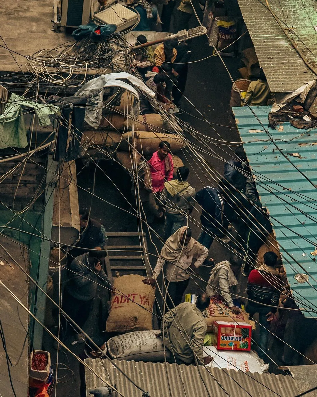Asia largest spice market Khari Baoli Rooftap-DelhiSnap