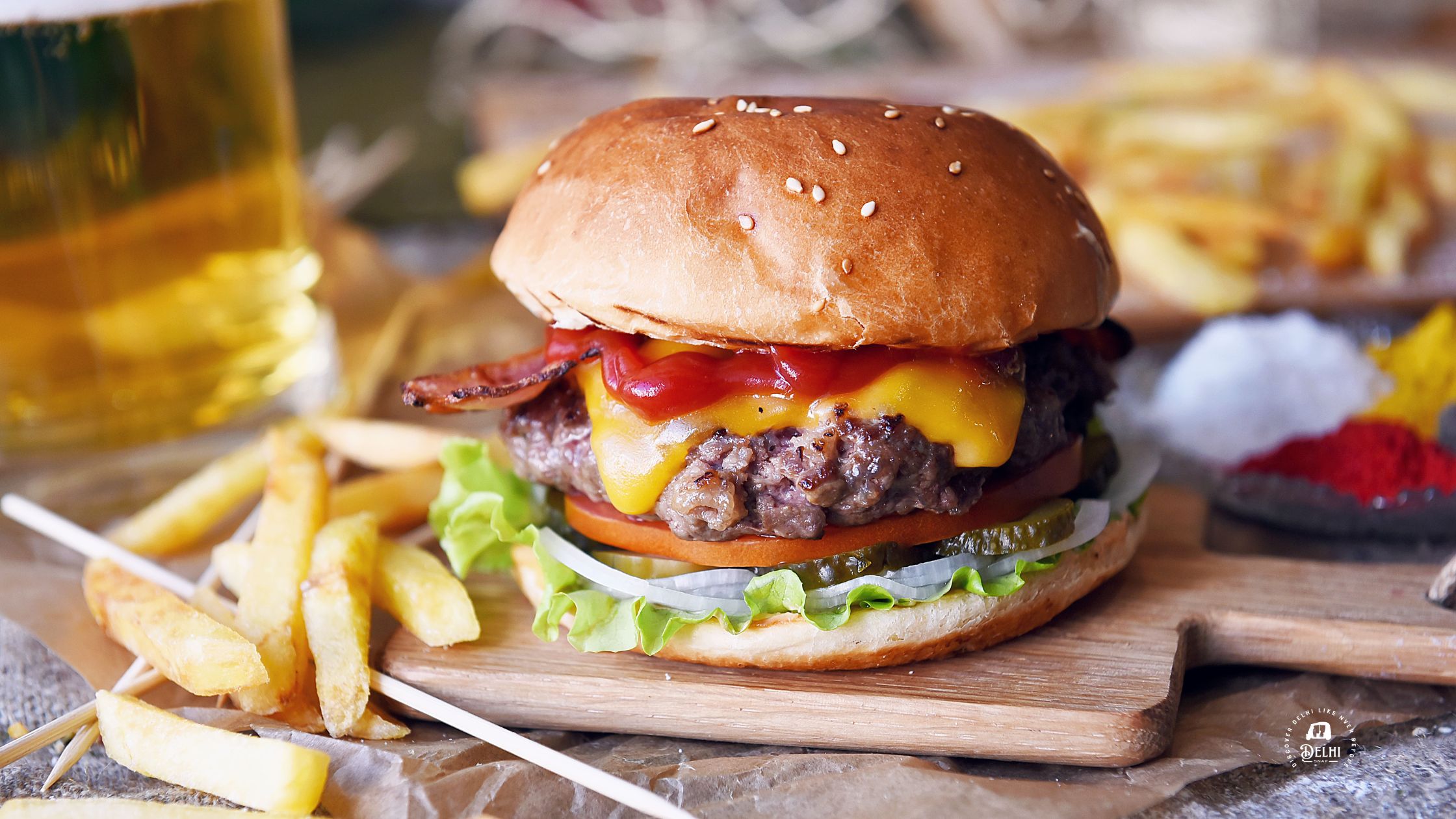 the burger club Lajpat Nagar